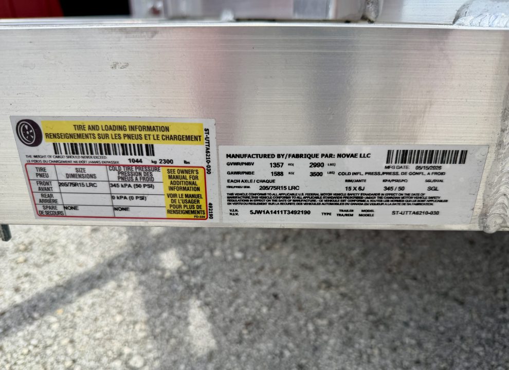 New 2026 Sure-Trac 5x10 3K Aluminum Tube Top Utility Trailer