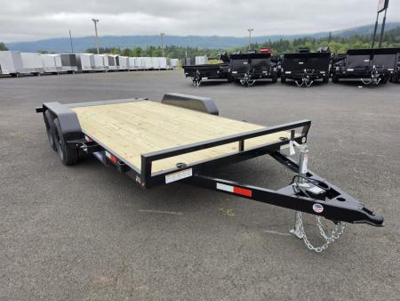 New 2027 Sure-Trac 7x16 Treated Wood Deck Car Hauler 7K GVWR