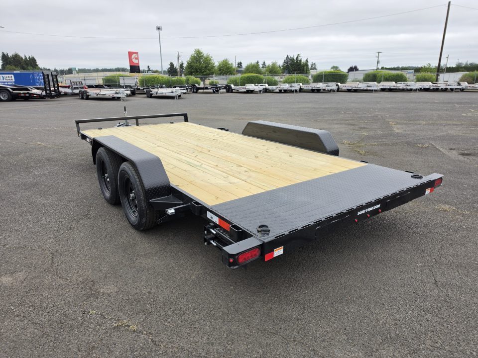 New 2027 Sure-Trac 7x16 Treated Wood Deck Car Hauler 7K GVWR