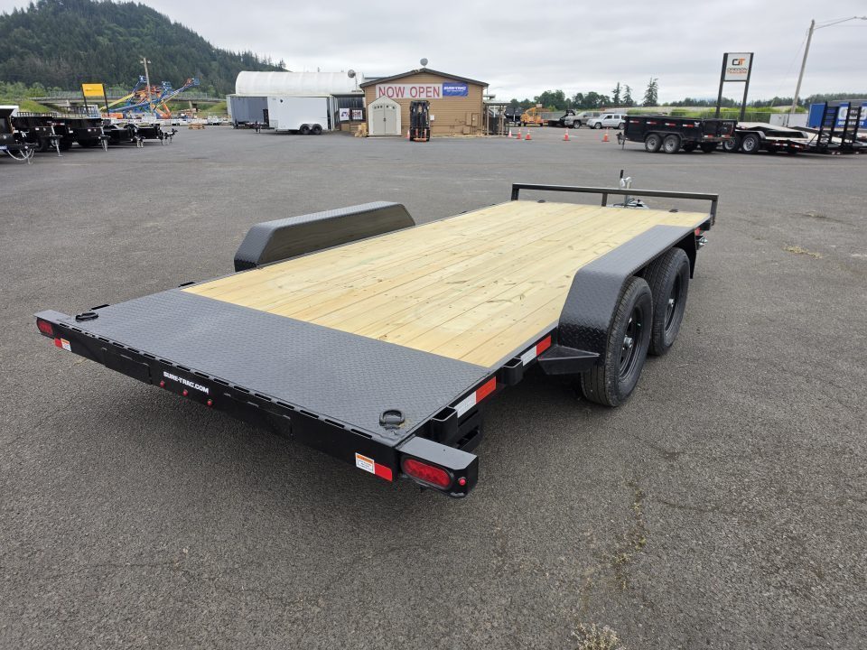 New 2027 Sure-Trac 7x16 Treated Wood Deck Car Hauler 7K GVWR