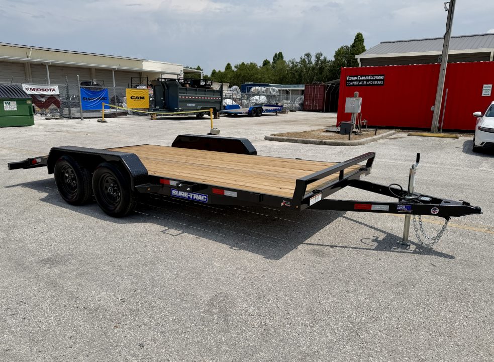 New 2026 Sure-Trac 7x16(14+2) 7K Wood Deck Car Hauler