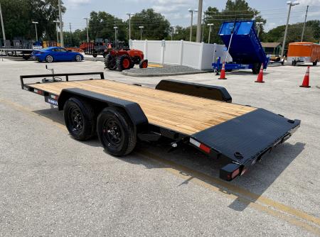 New 2026 Sure-Trac 7x16(14+2) 7K Wood Deck Car Hauler