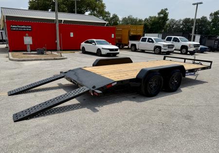 New 2026 Sure-Trac 7x16(14+2) 7K Wood Deck Car Hauler