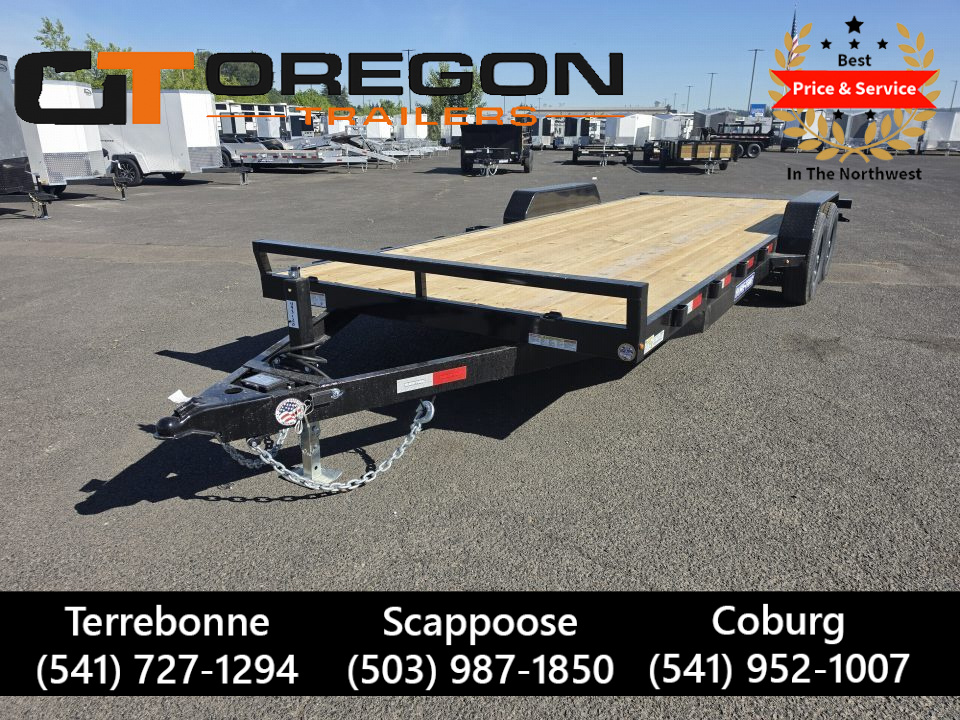 New 2027 Sure Trac 7x22 Treated Wood Deck Car Hauler 10K GVWR