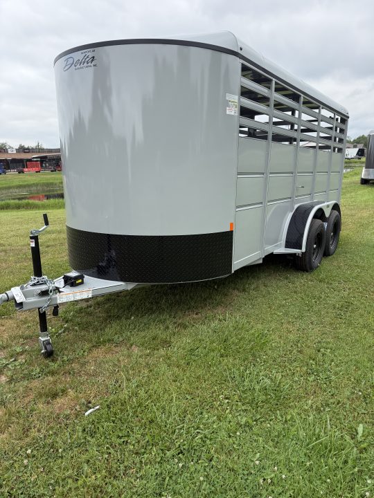New 2026 Delta Mfg 16' STOCK TRAILER W/SWING GATE AND SLIDE DOOR Stock / Stock Combo Trailer