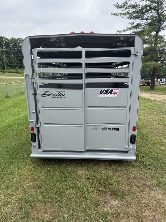 New 2026 Delta Mfg 16' STOCK TRAILER W/SWING GATE AND SLIDE DOOR Stock / Stock Combo Trailer