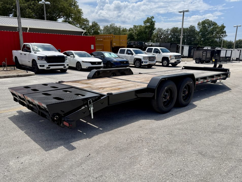 New 2026 Sure-Trac 7x24(21+3) 22K Pro Series Equipment Trailer