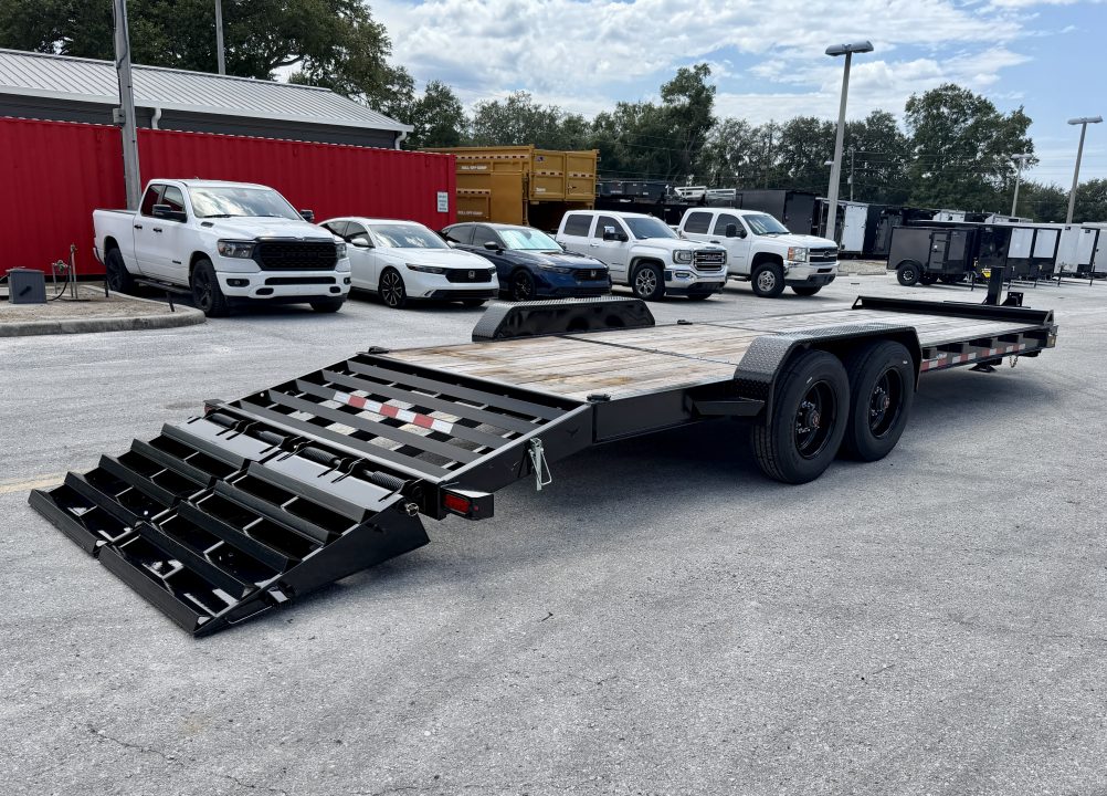 New 2026 Sure-Trac 7x24(21+3) 22K Pro Series Equipment Trailer