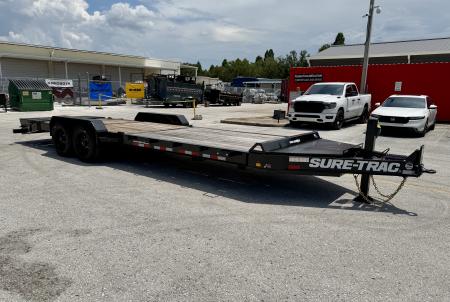 New 2026 Sure-Trac 7x24(21+3) 22K Pro Series Equipment Trailer