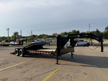 New #038289 2027 DIAMOND T HDSKP1408TDGN 24 X 83 TANDEM AXLE 14K GOOSENECK TILT DECK TRAILER