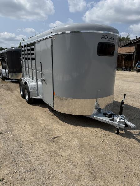 New 2026 Delta Mfg 14' 2 HORSE/STOCK COMBO Stock / Stock Combo Trailer
