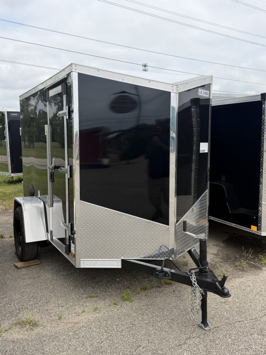 New 2026 US Cargo 5 x 10 Enclosed Trailer Ramp Door with 5FT 6IN INTERIOR -Side Door Screwless Exterior w/Upgraded Optionsn