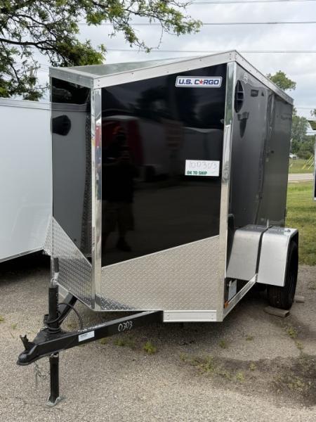 New 2026 US Cargo 5 x 10 Enclosed Trailer Ramp Door with 5FT 6IN INTERIOR -Side Door Screwless Exterior w/Upgraded Optionsn
