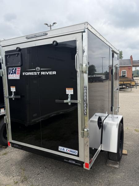 New 2026 US Cargo 5 x 10 Enclosed Trailer Ramp Door with 5FT 6IN INTERIOR -Side Door Screwless Exterior w/Upgraded Optionsn