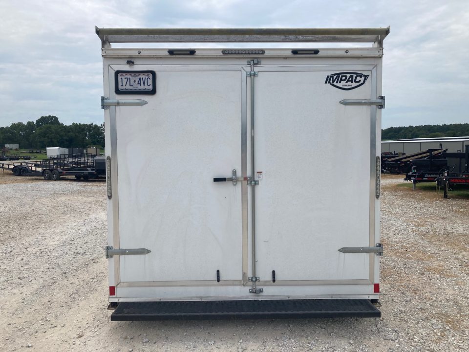 Used 2023 Impact Trailers 8.5X16 TANDEM 7K CARGO W/ BARN DOORS, WORK BENCH, 30A ELEC PACKAGE AND LADDER RACK Cargo / Enclosed Trailer