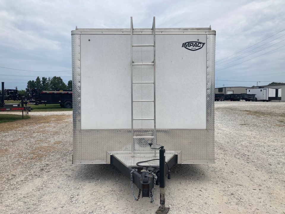 Used 2023 Impact Trailers 8.5X16 TANDEM 7K CARGO W/ BARN DOORS, WORK BENCH, 30A ELEC PACKAGE AND LADDER RACK Cargo / Enclosed Trailer