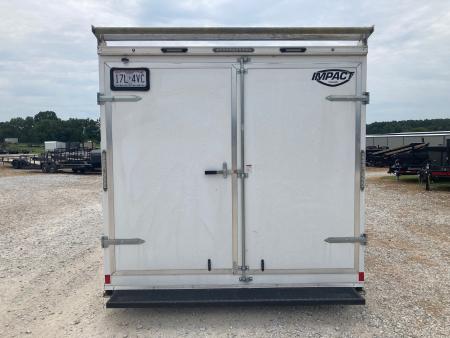 Used 2023 Impact Trailers 8.5X16 TANDEM 7K CARGO W/ BARN DOORS, WORK BENCH, 30A ELEC PACKAGE AND LADDER RACK Cargo / Enclosed Trailer
