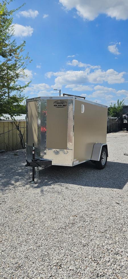 New 2026 Family Trailer 5x8 Single Axle Cargo / Enclosed Trailer-Screwless Exterior-Side Door-Rear Ramp Door