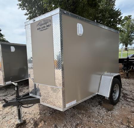 New 2026 Family Trailer 5x8 Single Axle Cargo / Enclosed Trailer-Screwless Exterior-Side Door-Rear Ramp Door