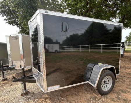 New 2026 Family Trailer 5x8 Single Axle Cargo / Enclosed Trailer-Screwless Exterior-Rear Ramp Door