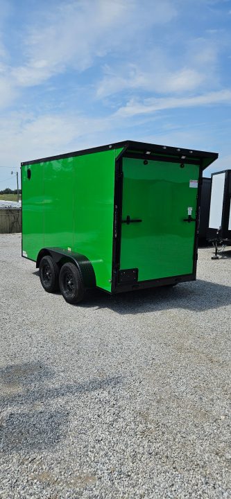 New 2026 Family Trailer 6x12 Tandem Axles Cargo / Enclosed Trailer- Screwless Exterior-Blackout Pkg- Rear Spoiler