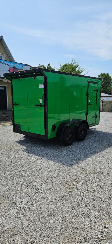 New 2026 Family Trailer 6x12 Tandem Axles Cargo / Enclosed Trailer- Screwless Exterior-Blackout Pkg- Rear Spoiler