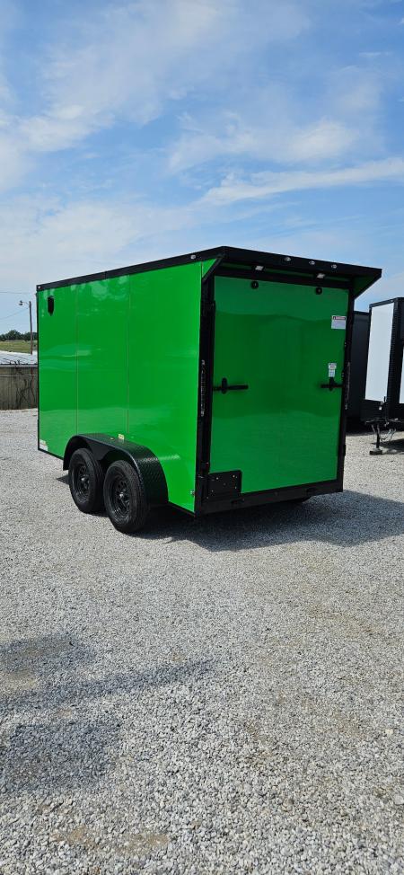 New 2026 Family Trailer 6x12 Tandem Axles Cargo / Enclosed Trailer- Screwless Exterior-Blackout Pkg- Rear Spoiler
