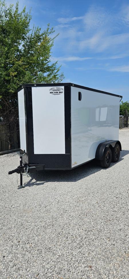 New 2026 Family Trailer 6x12 Tandem Axle Cargo / Enclosed Trailer-Screwless Exterior-Blackout Pkg- Rear Spoiler