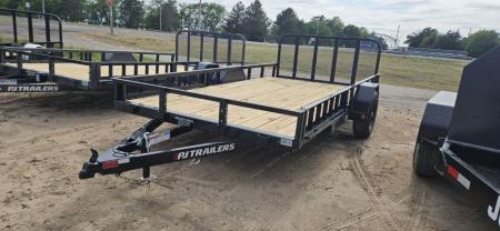 New 2027 PJ Trailers 14' x 83 in. Single 5200# Axle Channel Utility Trailer