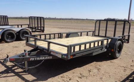 New 2027 PJ Trailers 14' x 83 in. Single 5200# Axle Channel (U8) Utility Trailer