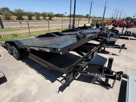 New 2027 East Texas Trailers 102x22ft Hydraulic Tilt Car Hauler w/hyd Jack