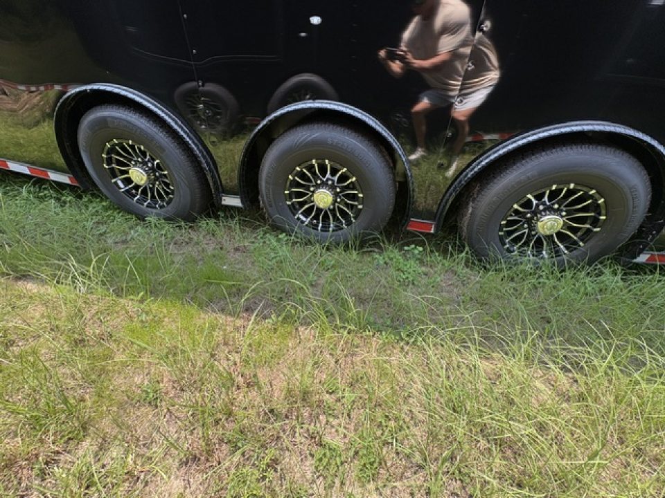 New 2027 Rock Solid Cargo 8.5x36 Triple Axle Enclosed Car Hauler – Black Polycore | Super Stealth Blackout Edition