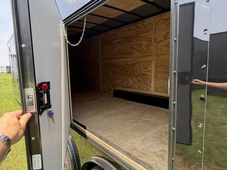 New 2027 Rock Solid Cargo 8.5x36 Triple Axle Enclosed Car Hauler – Black Polycore | Super Stealth Blackout Edition