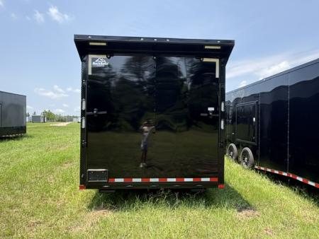 New 2027 Rock Solid Cargo 8.5x36 Triple Axle Enclosed Car Hauler – Black Polycore | Super Stealth Blackout Edition