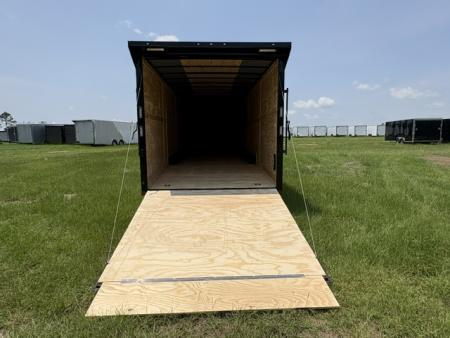 New 2027 Rock Solid Cargo 8.5x36 Triple Axle Enclosed Car Hauler – Black Polycore | Super Stealth Blackout Edition