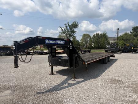 Used 2023 Sure-Trac ST102255LPDO2A-GN-225 (25' + 5') 16K Flatbed Trailer