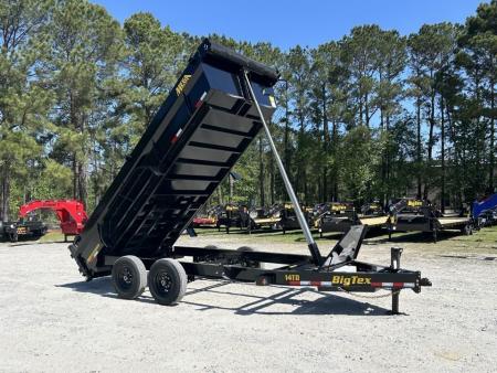 New 2027 Big Tex 14TD Dump Trailer, 7x16 6 stage telescopic 7 gauge floor comb gate tarp, ramps, and stabilizer feet included