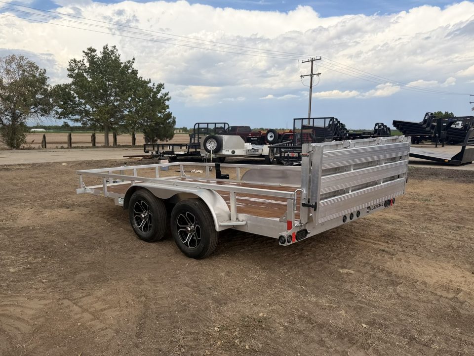 New 2027 Load Trail 7-14 Tandem Axle Aluminum Ramp Gate Utility W/ Bi-Fold Gate 7K GVWR
