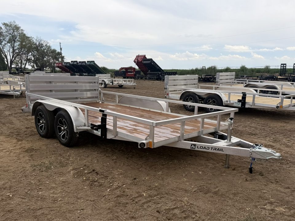 New 2027 Load Trail 7-14 Tandem Axle Aluminum Ramp Gate Utility W/ Bi-Fold Gate 7K GVWR