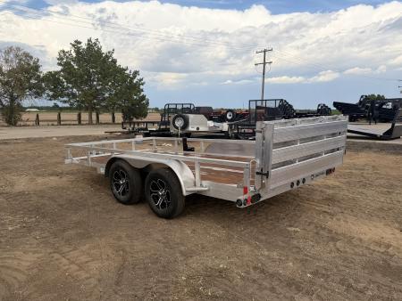New 2027 Load Trail 7-14 Tandem Axle Aluminum Ramp Gate Utility W/ Bi-Fold Gate 7K GVWR