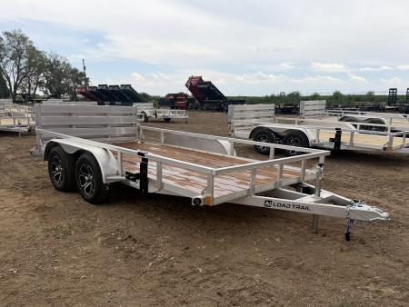 New 2027 Load Trail 7-14 Tandem Axle Aluminum Ramp Gate Utility W/ Bi-Fold Gate 7K GVWR