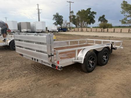 New 2027 Load Trail 7-14 Tandem Axle Aluminum Ramp Gate Utility W/ Bi-Fold Gate 7K GVWR