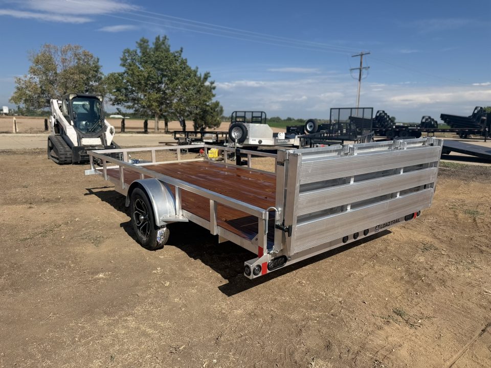 New 2027 Load Trail 7-14 Aluminum Ramp Gate Utility W/ Bi-Fold Gate 3K GVWR