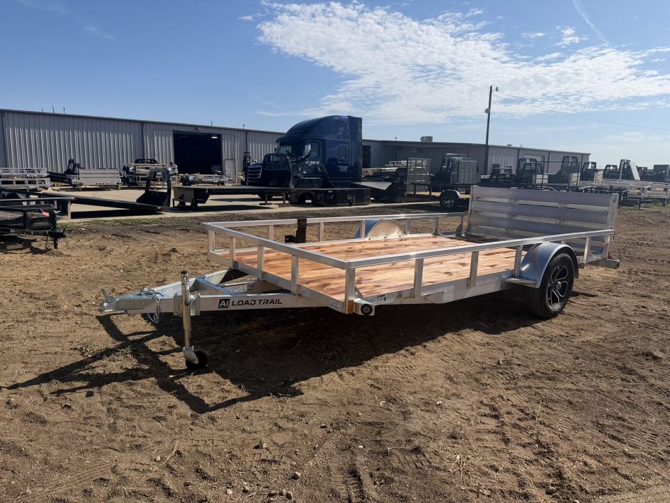 New 2027 Load Trail 7-14 Aluminum Ramp Gate Utility W/ Bi-Fold Gate 3K GVWR