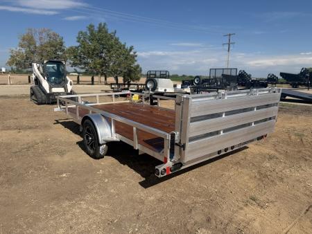 New 2027 Load Trail 7-14 Aluminum Ramp Gate Utility W/ Bi-Fold Gate 3K GVWR