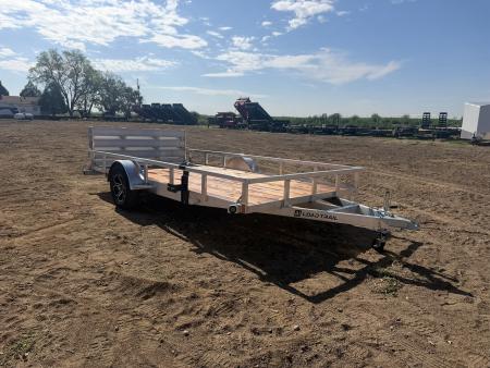 New 2027 Load Trail 7-14 Aluminum Ramp Gate Utility W/ Bi-Fold Gate 3K GVWR