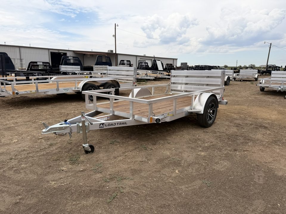 New 2026 Load Trail 5.5-10 Aluminum Ramp Gate Utility W/ Bi-Fold Gate 3K GVWR Flatbed Trailer