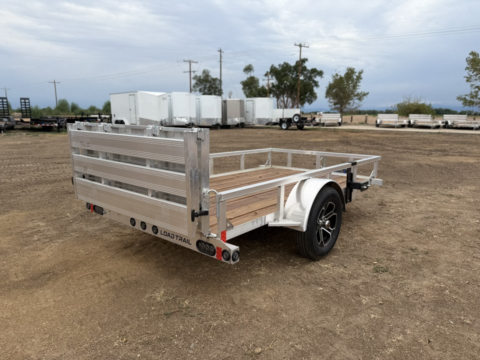 New 2026 Load Trail 5.5-10 Aluminum Ramp Gate Utility W/ Bi-Fold Gate 3K GVWR Flatbed Trailer