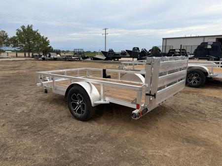 New 2026 Load Trail 5.5-10 Aluminum Ramp Gate Utility W/ Bi-Fold Gate 3K GVWR Flatbed Trailer