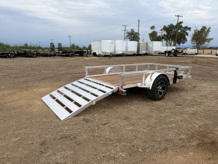 New 2026 Load Trail 5.5-10 Aluminum Ramp Gate Utility W/ Bi-Fold Gate 3K GVWR Flatbed Trailer